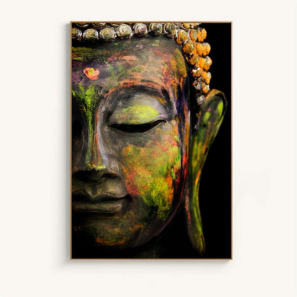 Galleria369-"Serenity in Art: Decorative Painting Featuring the Tranquil Face of Buddha"