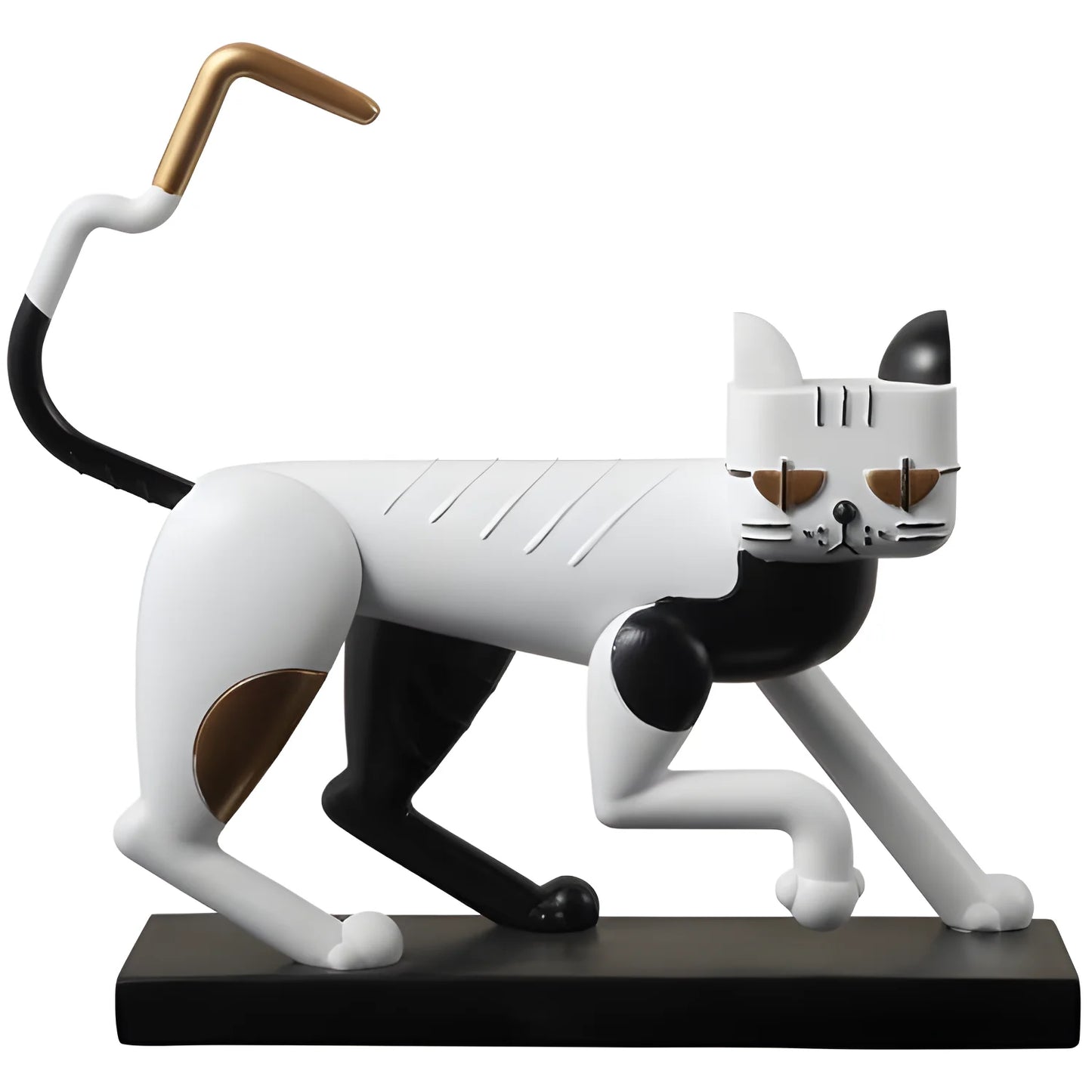 Abstract Resin Cat Sculpture - Creative Ornament for Living Room - Home