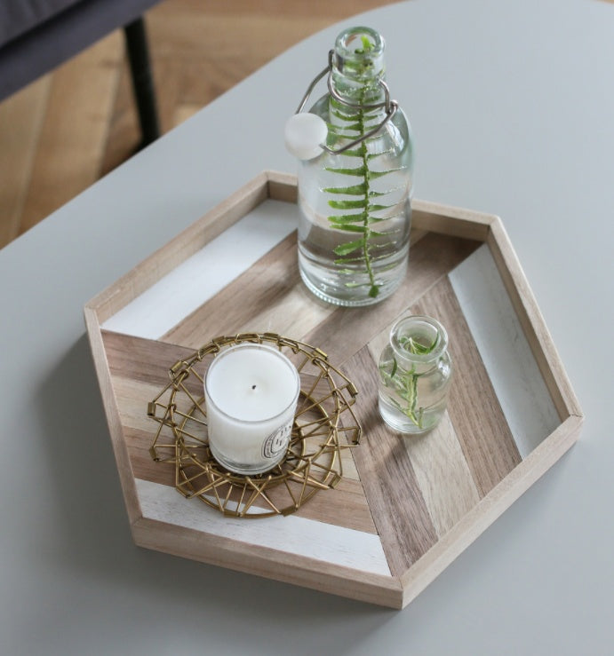 "Textured Serving Tray: Elegant Table Accessory for Dining and Kitchen"