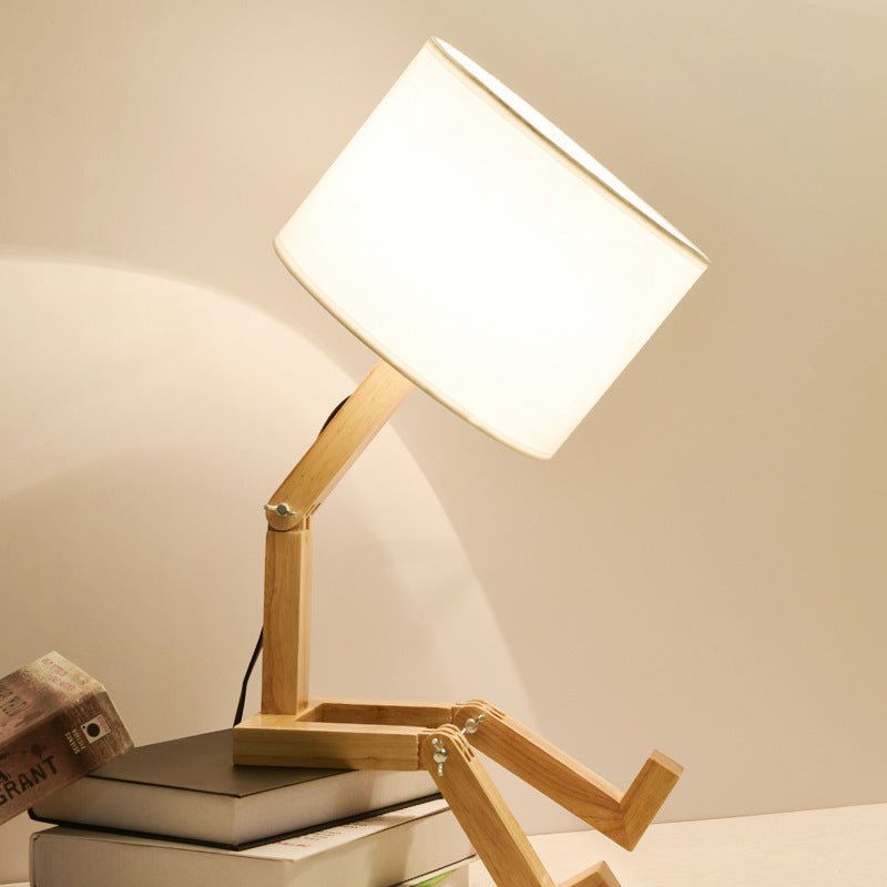 "Nordic Modern Wooden Desk Lamp"