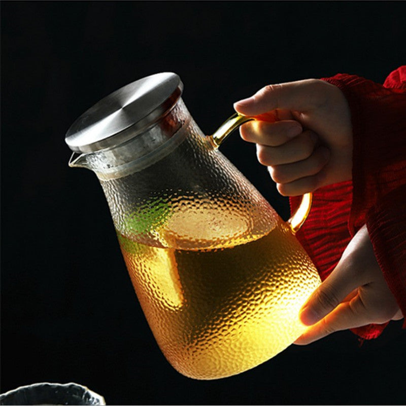 "Elegant Glass Pitcher for Stylish Beverage Serving - Perfect for Juices and Water"