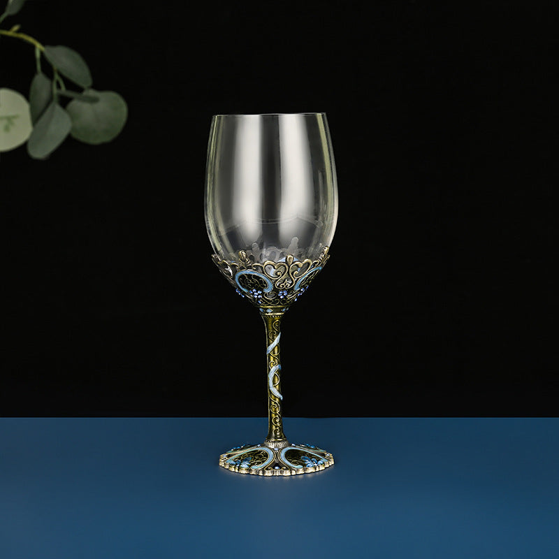 "Elegant Glass Decanter Set with Decorated Wine Glasses | Perfect for Special Occasions"