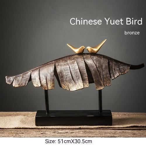 Yue Niao Retro Chinese Style Ornament – Elegant Decoration for Living Room and Office