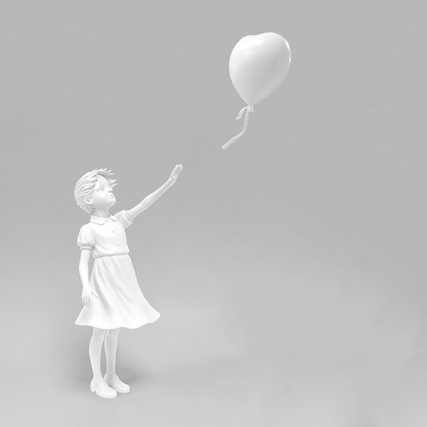 Vauvatyttö Banksyn ilmapallolla