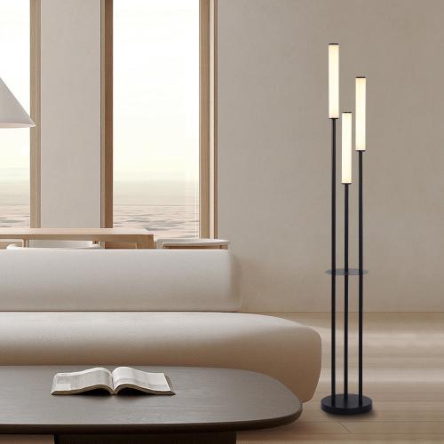 Floor Lamp with Three Light Sources – Linear and Modern Design