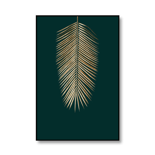 Leinwanddruck von GOLDEN LEAVES - Minimalistisches Design für die Inneneinrichtung