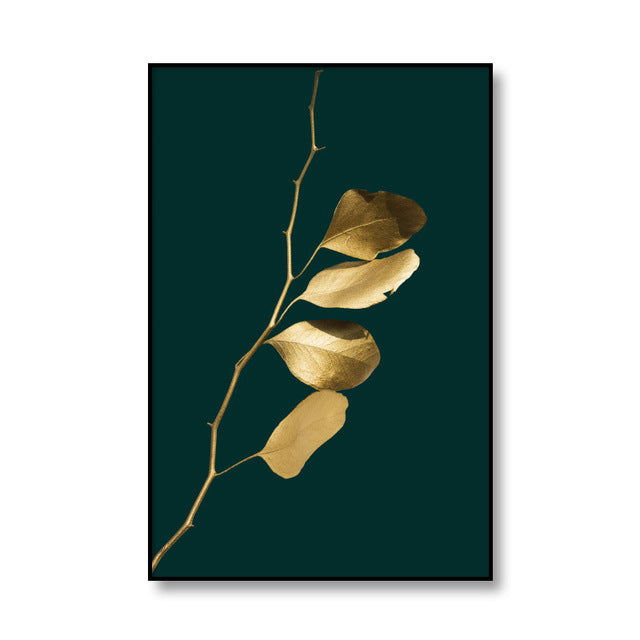 Leinwanddruck von GOLDEN LEAVES - Minimalistisches Design für die Inneneinrichtung