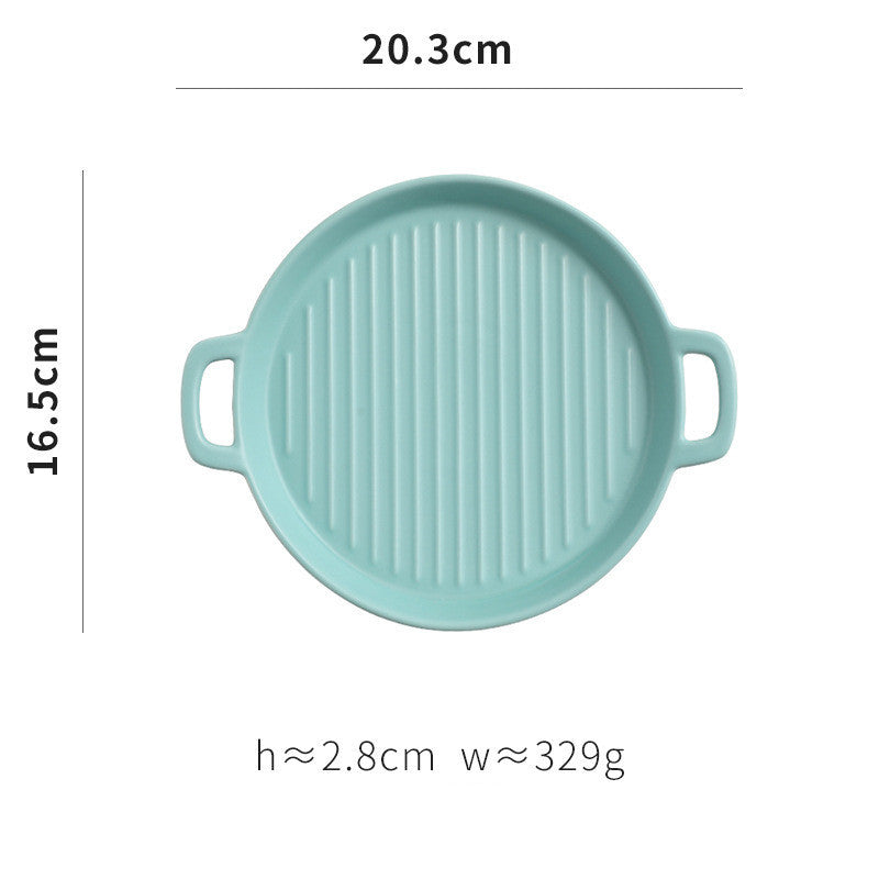 Ceramic Serving Plate with Handles - Versatile Design