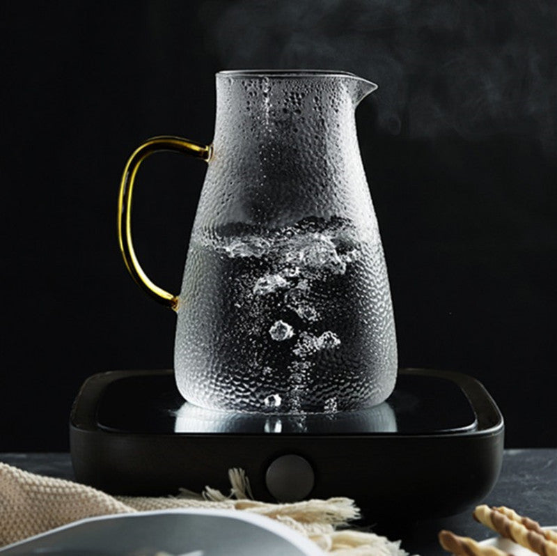 "Elegant Glass Pitcher for Stylish Beverage Serving - Perfect for Juices and Water"