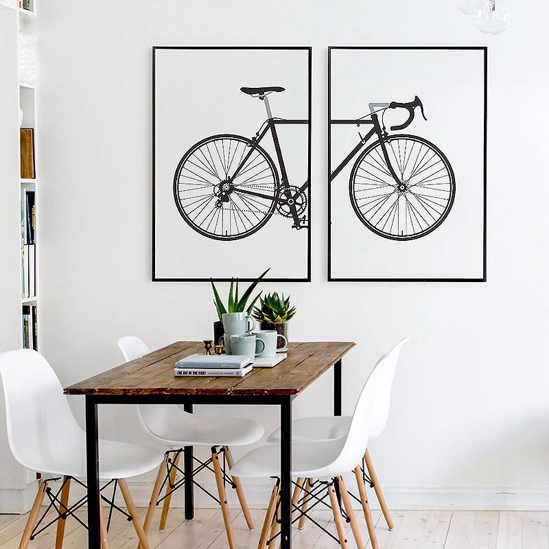 "Impresión de bicicletas en lienzo"