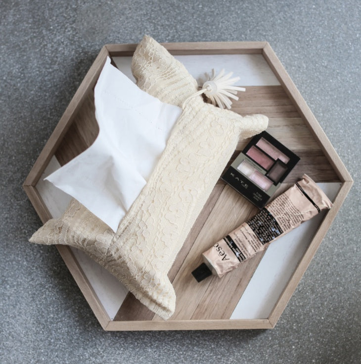 "Textured Serving Tray: Elegant Table Accessory for Dining and Kitchen"