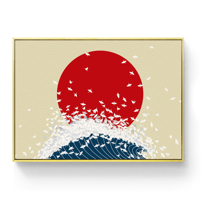 "Japanese Red Sun Canvas"