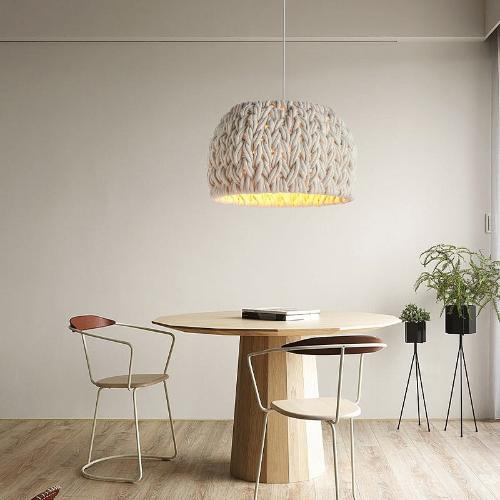 Japanese Wabi-Sabi Chandelier - Woven Elegance for Sophisticated Lighting