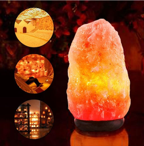 Crystal Salt Lamp - Rose Salt Lamp Night Light for Bedside or Decoration
