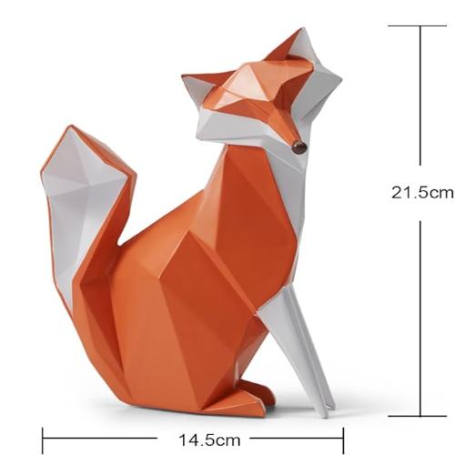 "Fox Statue in Resin: Elegant Animal Decor for Your Home"