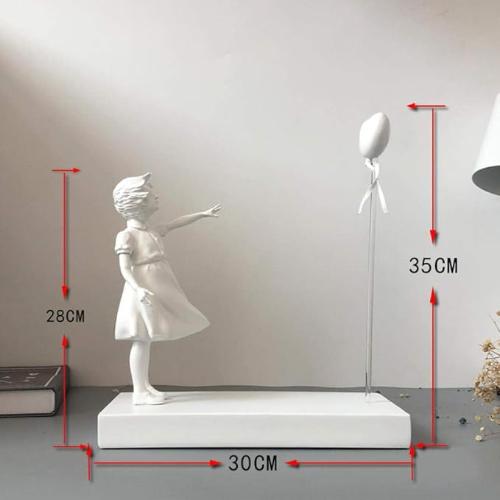 Girl with Balloon Statue - Iconic Urban Art Sculpture for Modern Decor