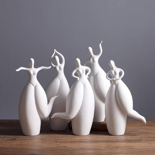 Modern Abstract "Fat Dancer" Porcelain Figurine - Creative Living Room Decoration