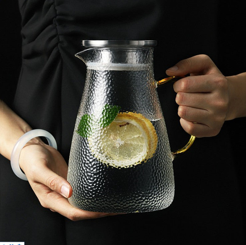 "Elegant Glass Pitcher for Stylish Beverage Serving - Perfect for Juices and Water"