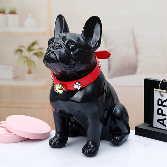 "Handmade French Bulldog Ornament - Black & Red Magic Bucket"