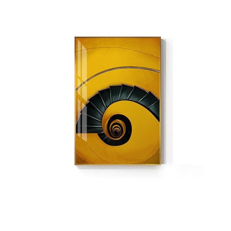 Modern Wall Abstract Yellow Staircase Canvas Painting