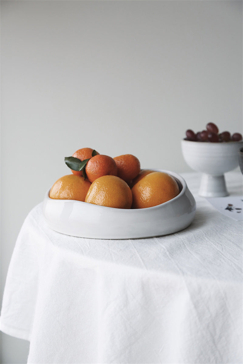 Japanese Ceramic Fruit Bowl | Minimalist Zen-Inspired Design