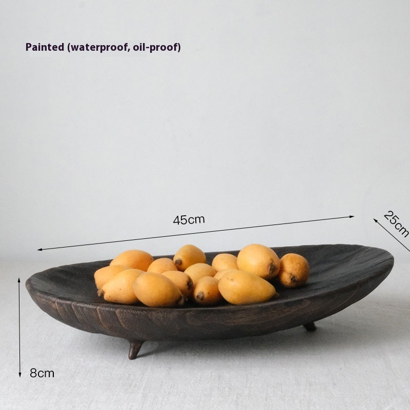 Solid Wood Decorative  fruit Tray - Oriental Design Style