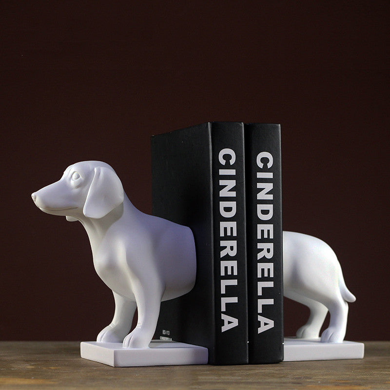 "Statue bookend design Dog Dachshund"
