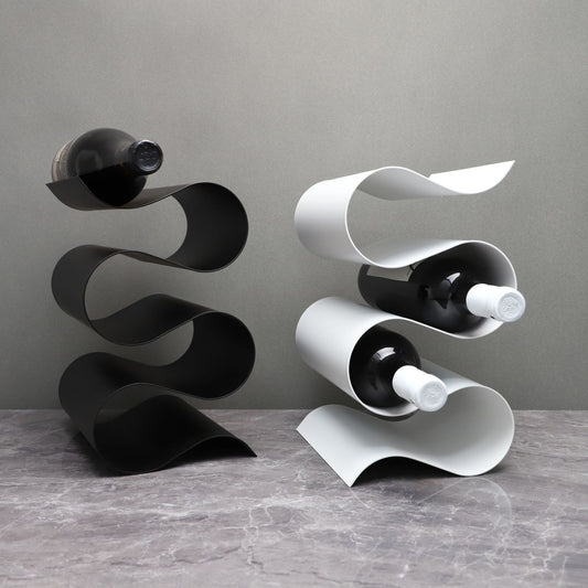 Modern Minimalist S-Shaped Metal Wine Rack