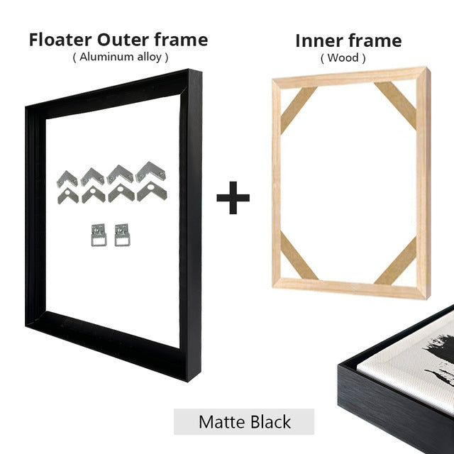 Moderner Deko-Rahmen mit Holz-Innenrahmen - Selbstmontage für Wohnzimmer, Schlafzimmer und Flur