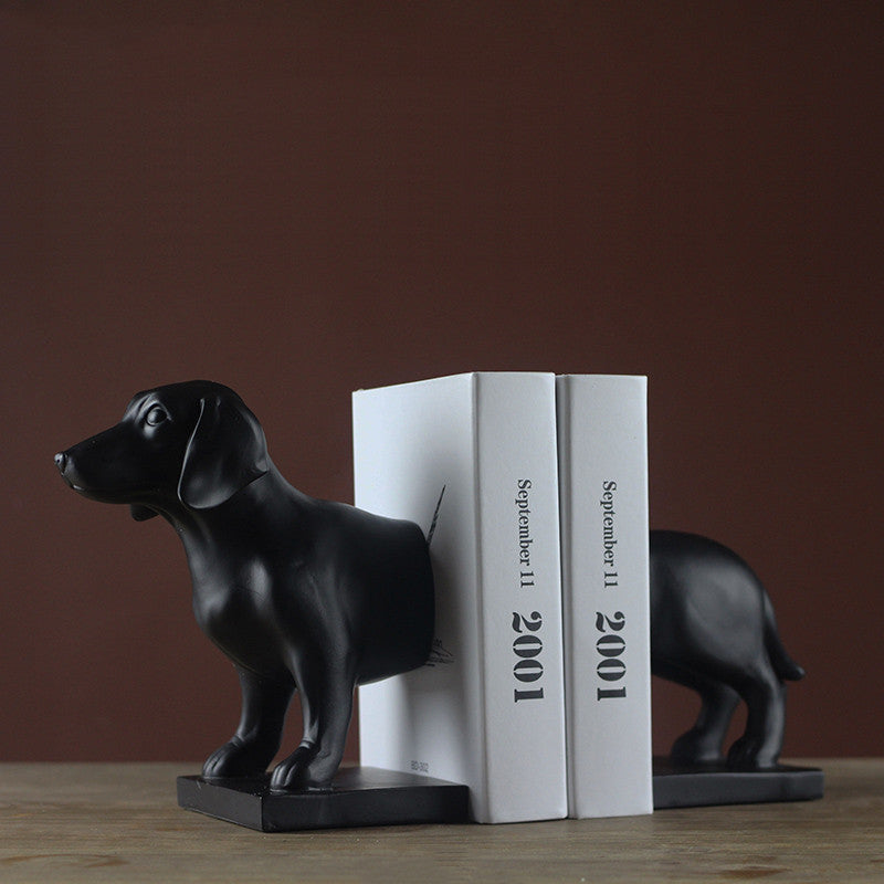 "Statue bookend design Dog Dachshund"