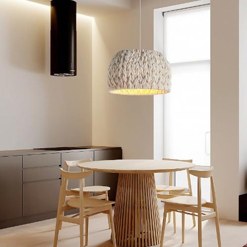 Japanese Wabi-Sabi Chandelier - Woven Elegance for Sophisticated Lighting