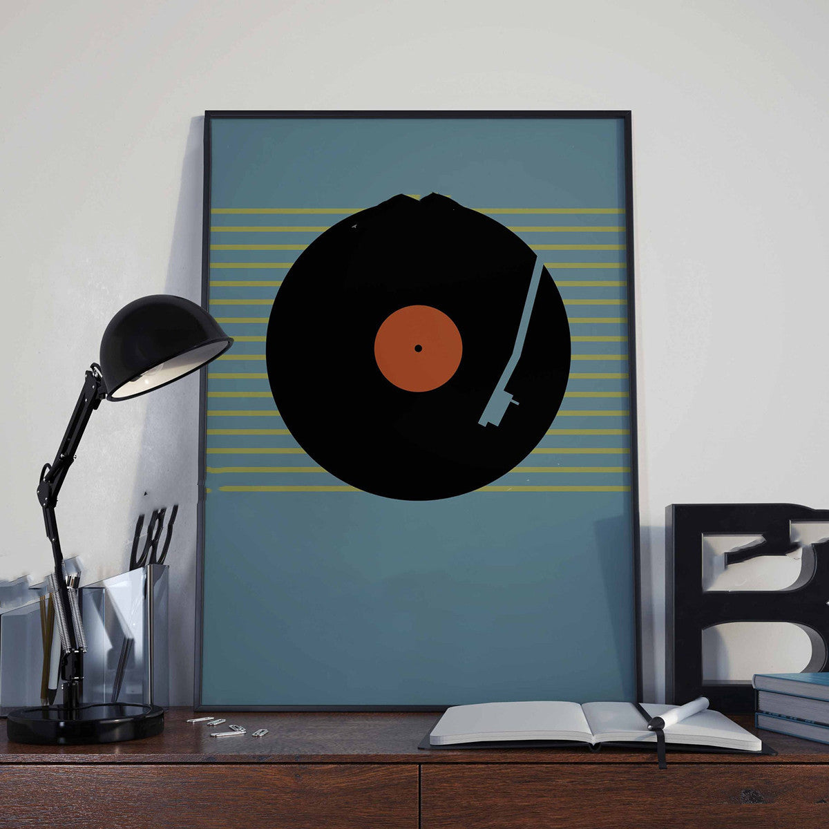 Vinyl Rekord Wandkunstraum Dekordruck