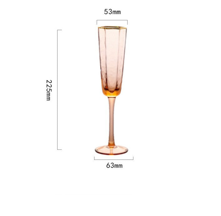 Elegant Amber Hexagonal Glasses