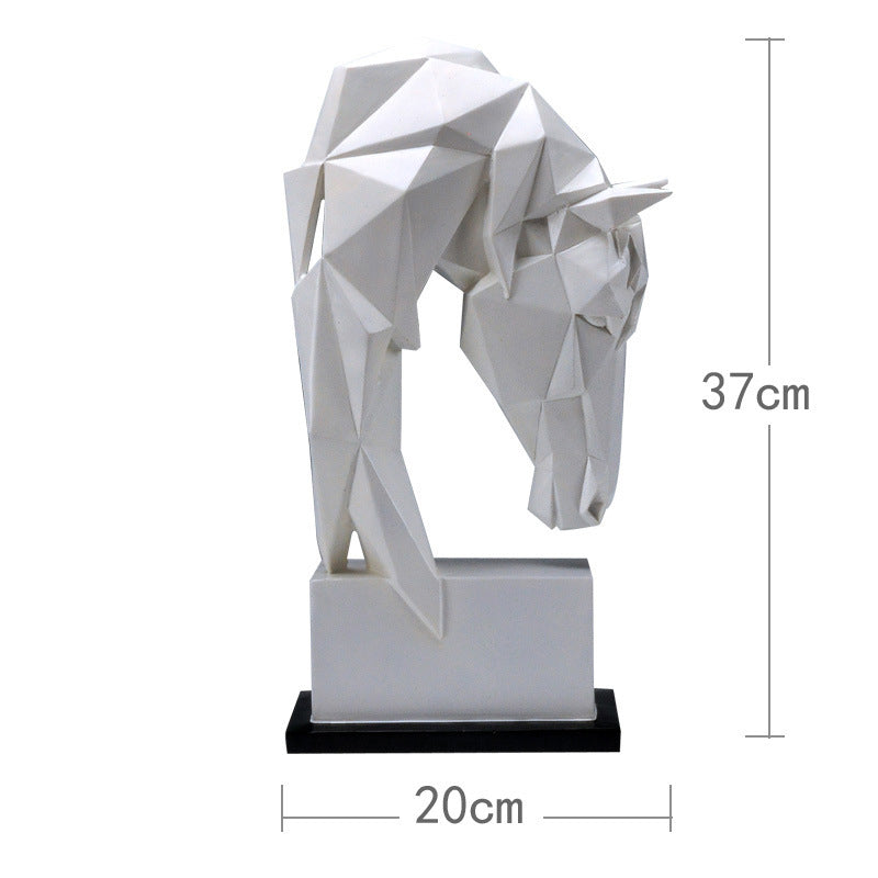 "Statues White Horse Head Statues"