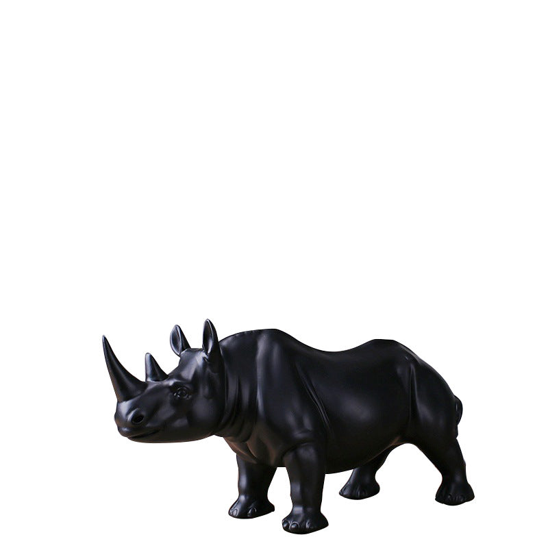 "Statue Black  Rhino  "