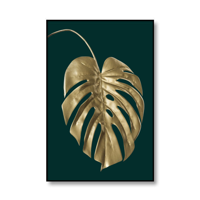 Leinwanddruck von GOLDEN LEAVES - Minimalistisches Design für die Inneneinrichtung