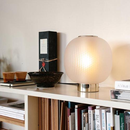 Blooming Elegance-British Design Minimalist Glass Table Lamp